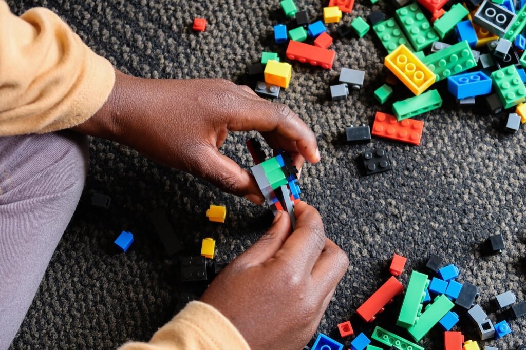 hands, playing, child, play, toy, blocks, african, diversity, fun, creative, diverse, multiracial